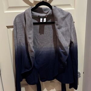 Gray and Navy Ombre Cardigan